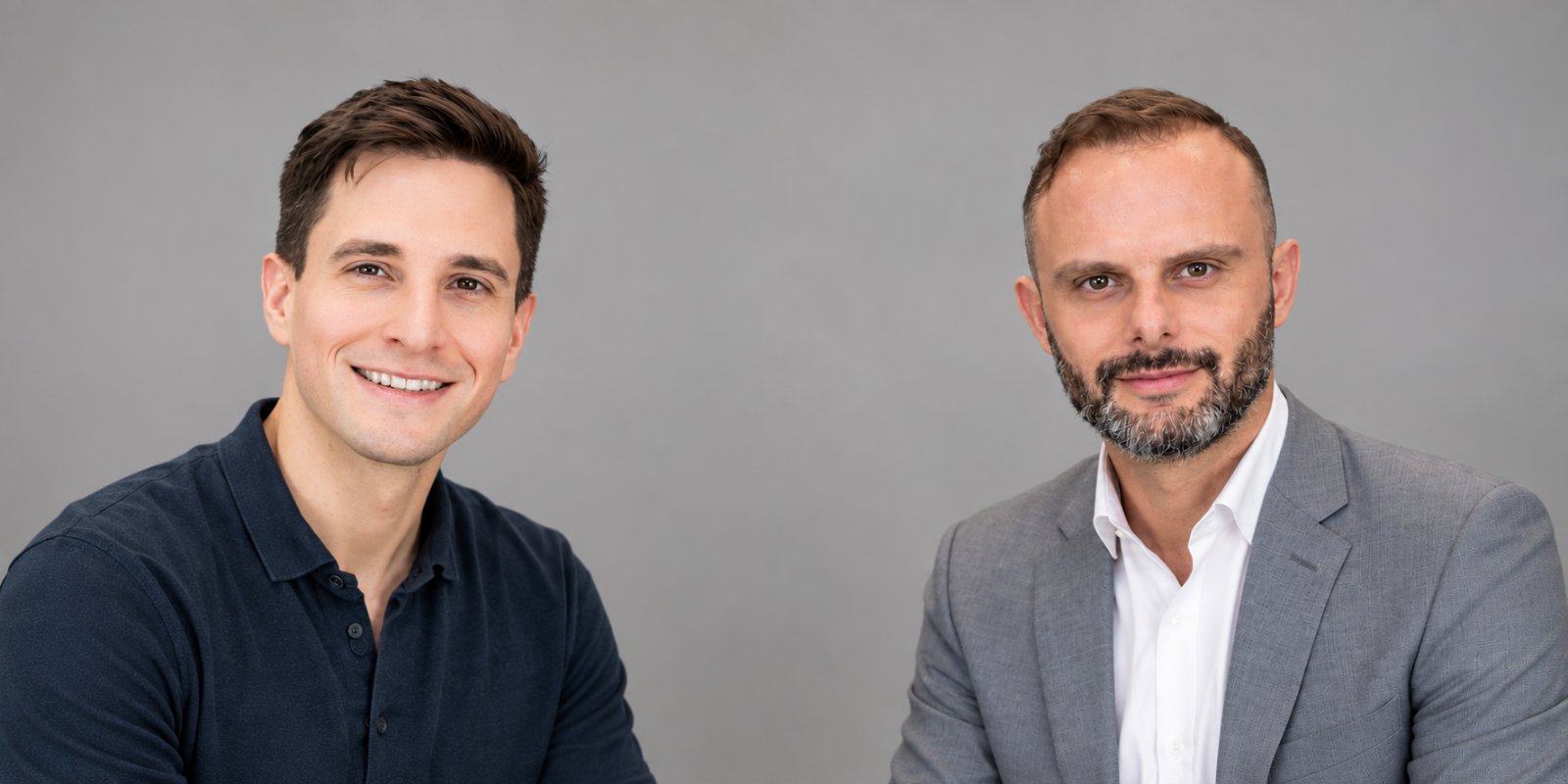 The Unfold founders: the educator on the left, his co-founder on the right